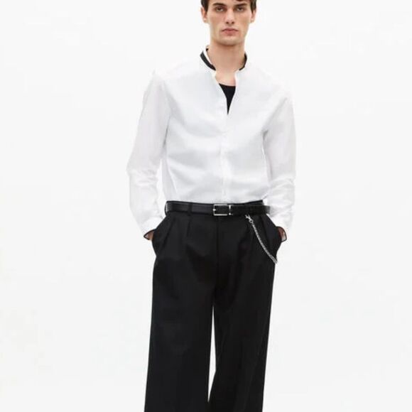 $195 The Kooples REVERSIBLE TWO-TONE LEATHER BELT NWT - Picture 5 of 11